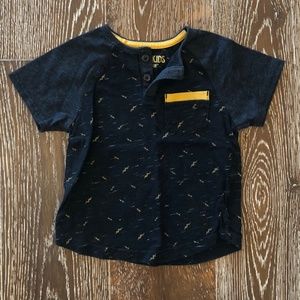 Genuine Kids Black Shirt with Lightning Bolts
